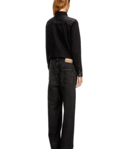 Alternative view of אוברול דנים במראה חולצה - שחור