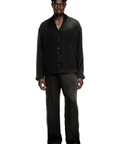 סט פיג׳מה באפקט דנים - שחור