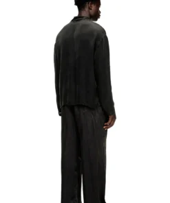 Alternative view of סט פיג׳מה באפקט דנים - שחור