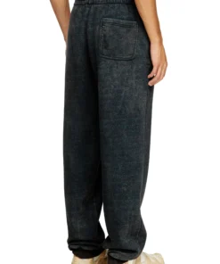 Alternative view of מכנסי טרנינג בצביעה עם טקסטורה - כחול-אפור