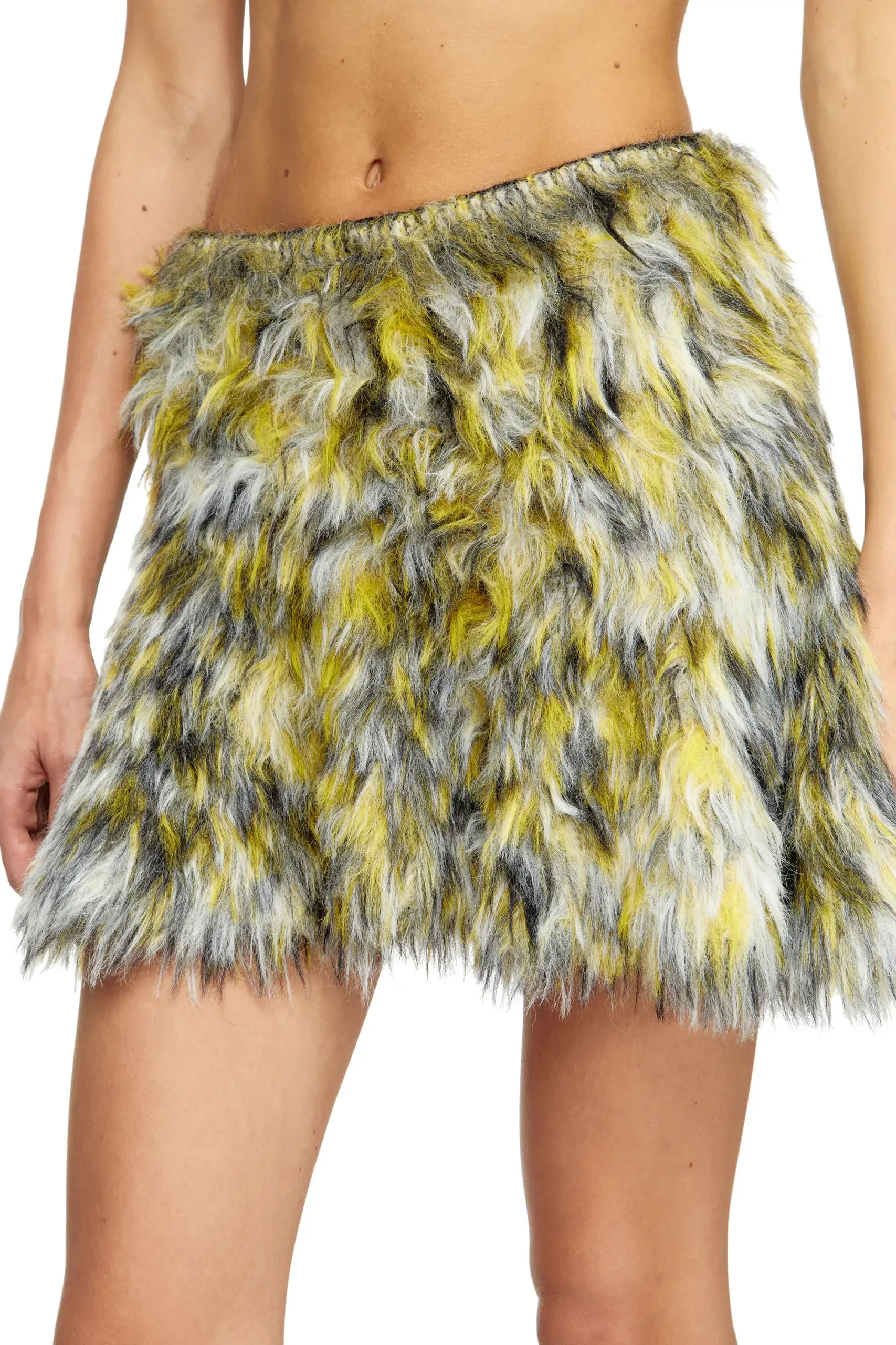 חצאית מיני פרוותית - צהוב – תמונה 3