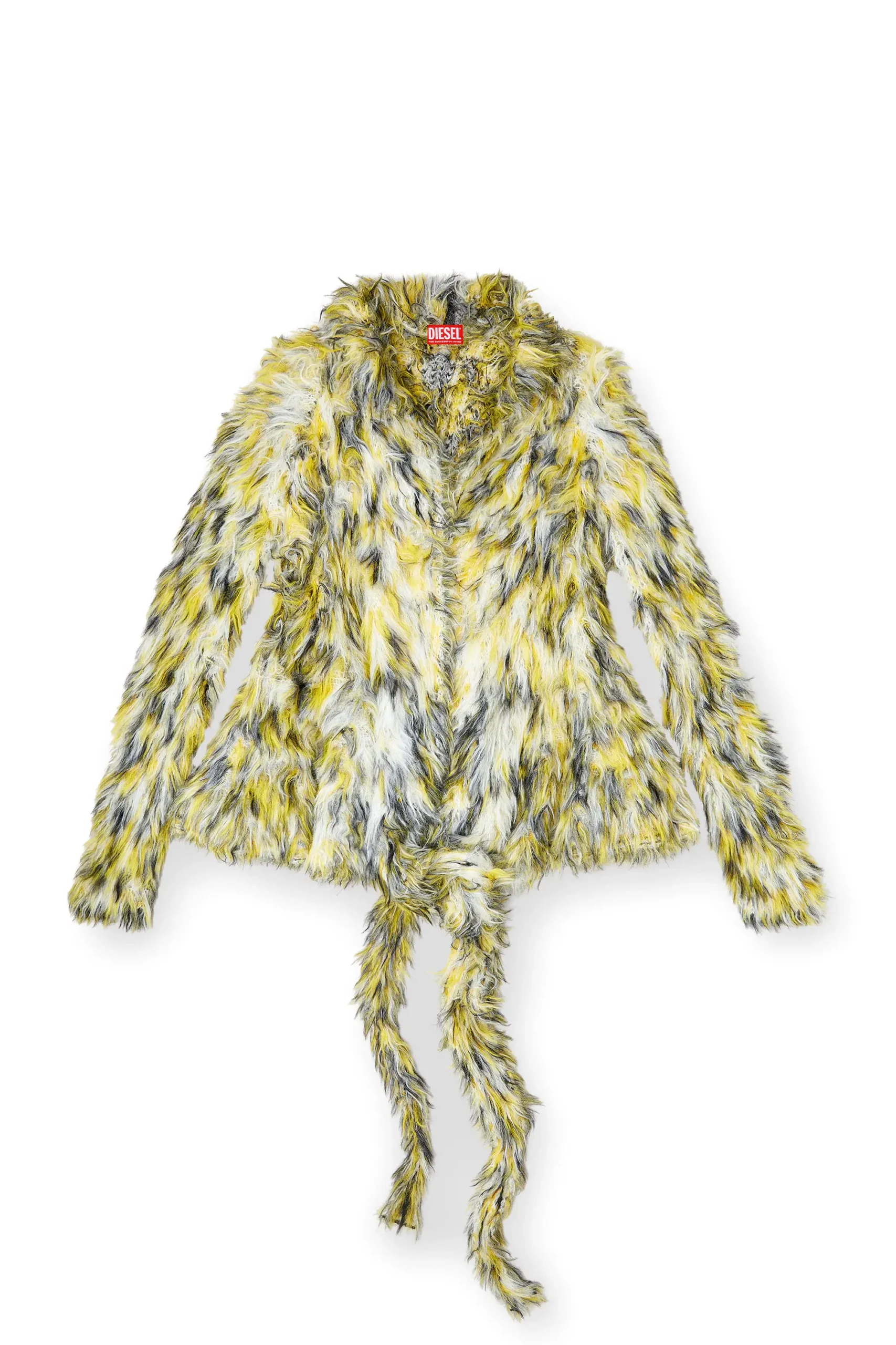 קרדיגן פתוח פרוותי - צהוב – תמונה 6