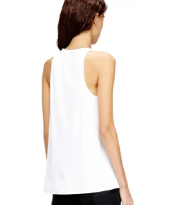 Alternative view of גופיית ריב כותנה נשפכת - לבן