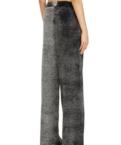 Alternative view of מכנסי סריג צמר בהדפס הפוך - אפור כהה