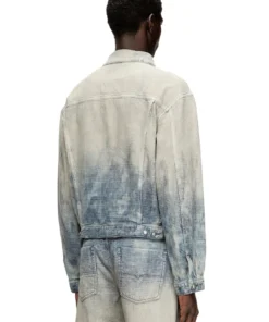 Alternative view of ג׳קט טראקר יוניסקס בדוגמת פרינס אוף ויילס מדנים - ג׳ינס אפור