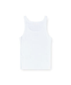 Alternative view of גופיה צמודה עם חיתוך לייזר D אובאלי - לבן