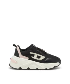 סניקרס סוואנה עם לוגו דיזל - שחור/ורוד