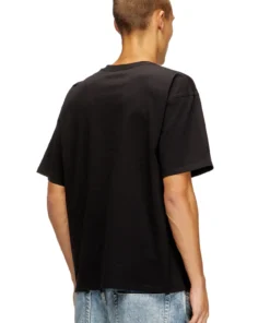 Alternative view of טישרט בגזרה משוחררת מכותנה אורגנית - שחור