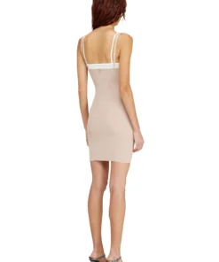 Alternative view of שמלת גופייה סרוגה במראה שכבות - ורוד