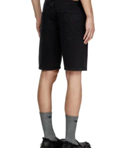 Alternative view of ברמודה ג'ינס בגזרה ישרה - שחור