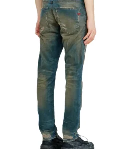 Alternative view of 2032 - די קרולי ג'וג ג'ינס בגזרה רגילה עם רגל מתחדדת - כחול בינוני