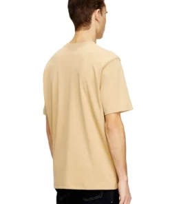 Alternative view of טישרט שרוול קצר עם לוגו קטן - בז'