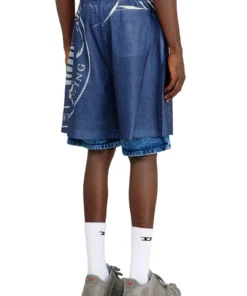 Alternative view of מכנסי שורטס כדורסל עם הדפס סאבלימציה - כחול