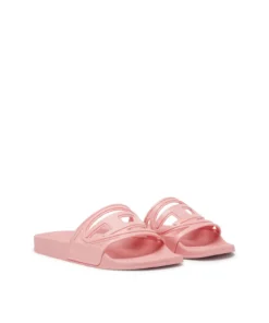 Alternative view of כפכפי סלייד עם לוגו אובאל D חתוך - ורוד