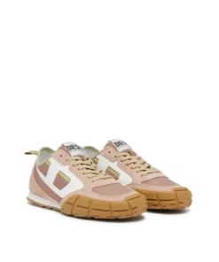 Alternative view of סניקרס S-PAGODHA מעור, זמש וריפסטופ - ורוד/לבן