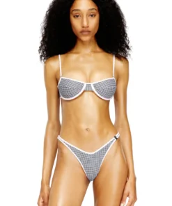 טופ ביקיני עם הדפס פפיטה - אפור