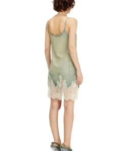 Alternative view of שמלת מיני מדנים ולייס - כחול בהיר