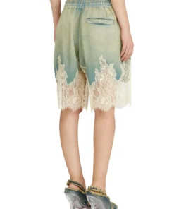 Alternative view of מכנסי ברמודה מדנים ולייס - כחול בהיר