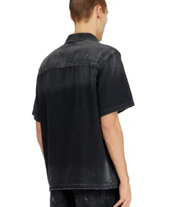 Alternative view of חולצת דנים שרוול קצר - שחור