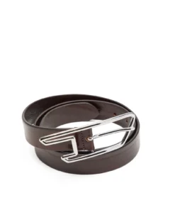 Alternative view of חגורה מעור שעווה עם אבזם לוגו D - חום