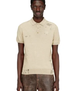 סריג פולו שרוול קצר - בז׳