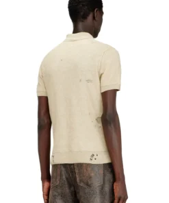 Alternative view of סריג פולו שרוול קצר - בז׳