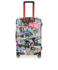 Alternative view of מזוודת טרולי קשיחה עם הדפס מדבקות בינונית - צבעוני