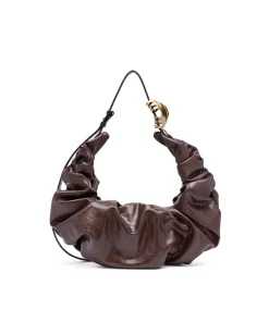 Alternative view of תיק הובו גדול Grab-D בעיצוב אסוף עם לוגו אובלי - חום