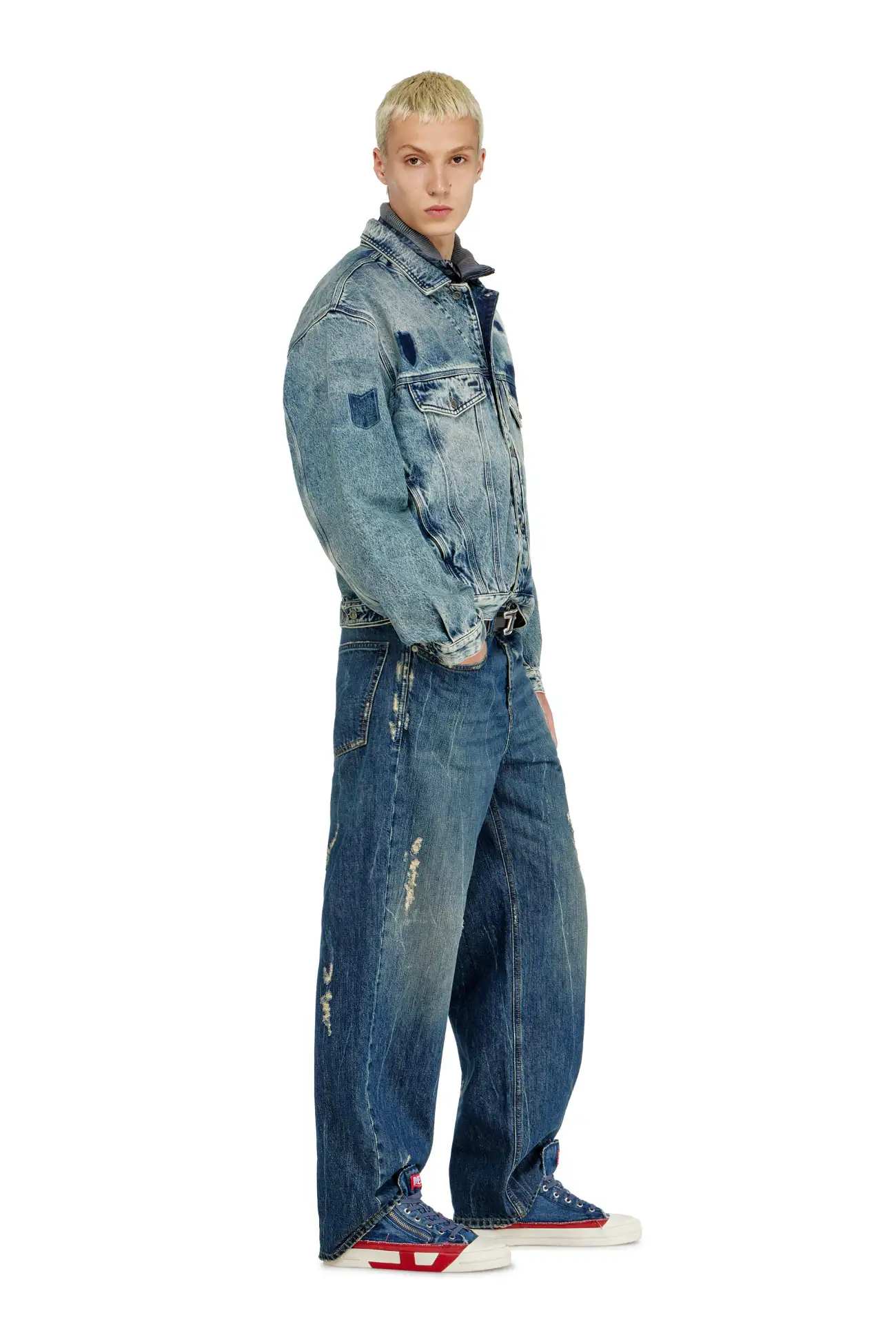 2001 – די מאקרו ג׳ינס בגזרה רפויה – כחול בינוני – תמונה 4