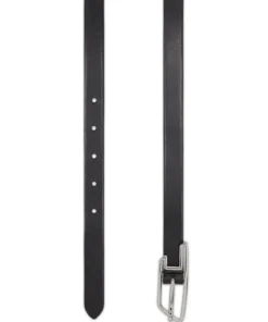 Alternative view of חגורת עור דקה עם אבזם D – שחור