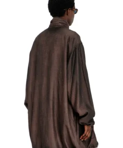 Alternative view of ג'קט קל מדנים בציפוי זורם - חום