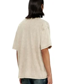 Alternative view of טישרט מכותנה בגימור מיושן - בז'