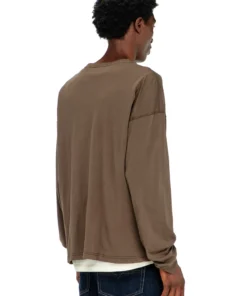Alternative view of טישרט ארוכה עם גרפיקת עוף החול - חום