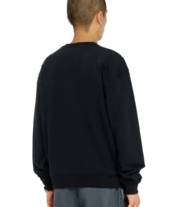 Alternative view of סווטשירט מכותנה עם רקמת מיקרו לוגו - שחור