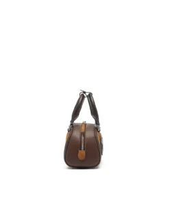 ⁦תיק באולינג קטן 1DR Dome מזמש ו-PU במרקם גרגירי - חום⁩ – תמונה ⁦3⁩