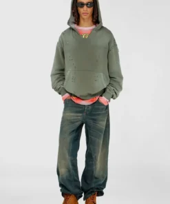 ⁦2001 - די מאקרו ג׳ינס בגזרה רחבה - כחול כהה⁩ – תמונה ⁦5⁩