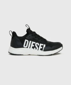 סניקרס לילדים מדגם S-Runcout, עם לוגו Diesel גדול – שחור