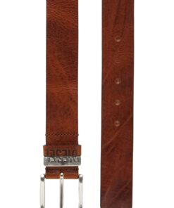 Alternative view of חגורת עור עם לולאה כפולה - חום
