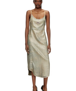 שמלת סליפ מדנים מצופה - כחול בהיר