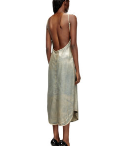 Alternative view of שמלת סליפ מדנים מצופה - כחול בהיר