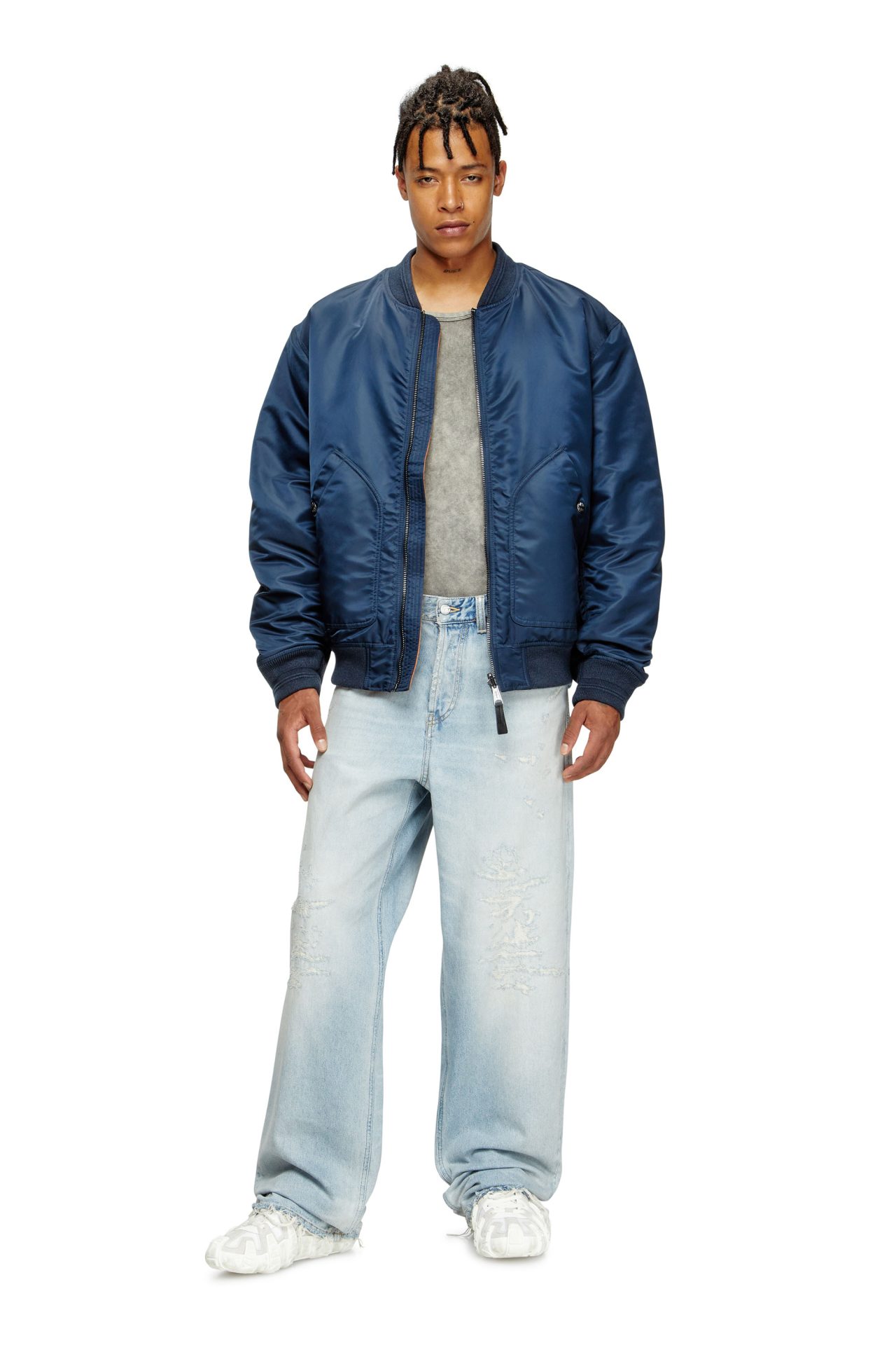 2001 - די מקרו ג׳ינס בגזרה ישרה ורחבה - כחול בהיר – תמונה 4